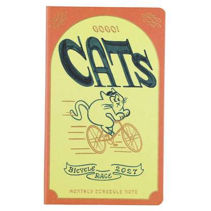 Greeting Life - Chalkboy 2027 Hardcover B6 Daily Planner - Orange (Cats)