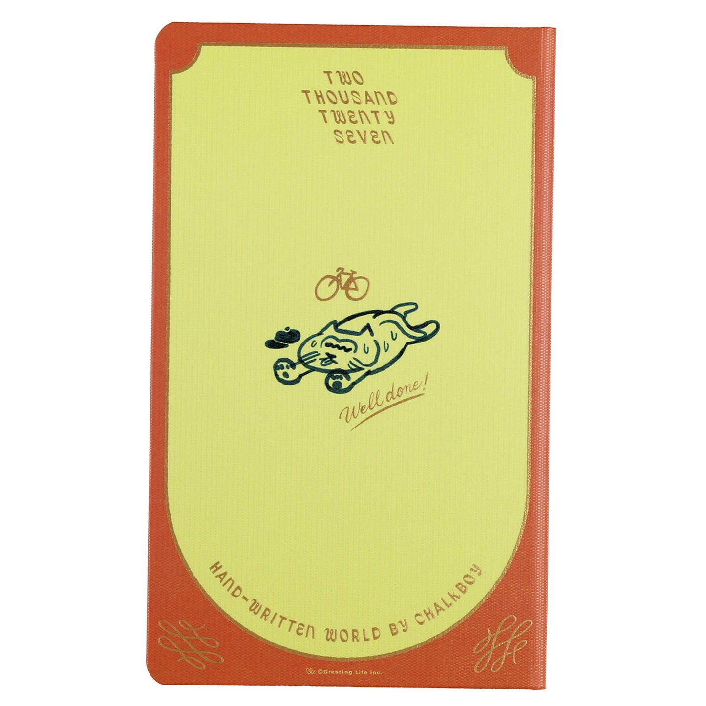 Greeting Life - Chalkboy 2027 Hardcover B6 Daily Planner - Orange (Cats)
