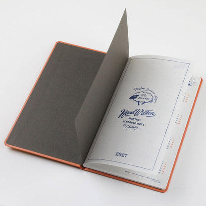 Greeting Life - Chalkboy 2027 Hardcover B6 Daily Planner - Orange (Cats)
