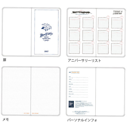 Greeting Life - Chalkboy 2027 Hardcover B6 Daily Planner - Orange (Cats)
