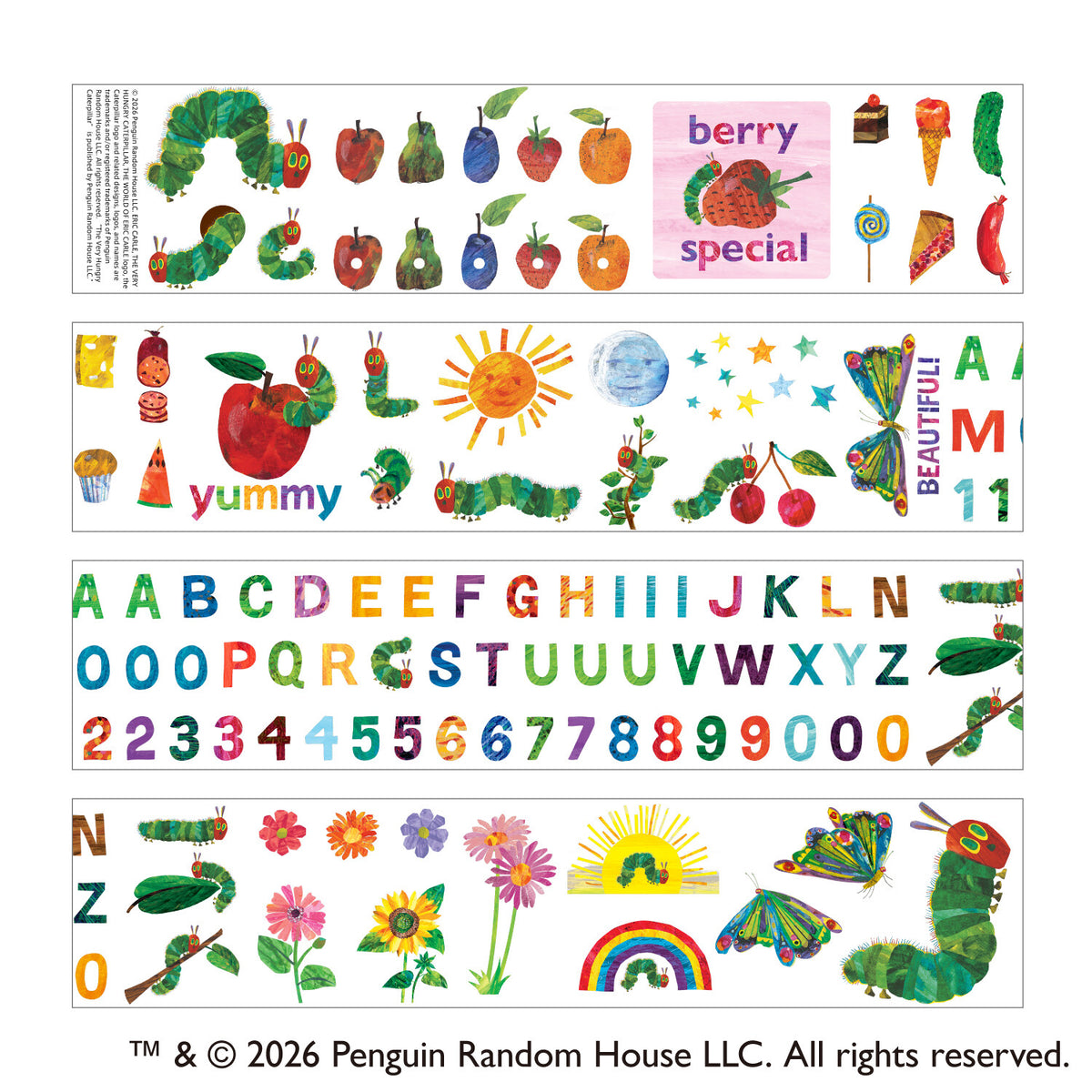 Komamono Lab x Eric Carle - The Very Hungry Caterpillar - Clear Sticker Tape Roll