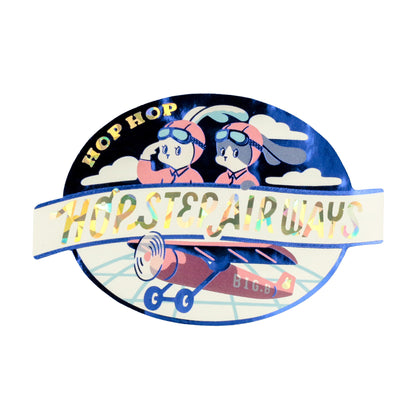 OB1TOY x ROKKAKU - Die-Cut Foil-Stamped Sticker - Hop Step Airways