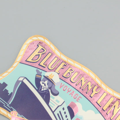 OB1TOY x ROKKAKU - Die-Cut Foil-Stamped Sticker - Blue Bunny Line