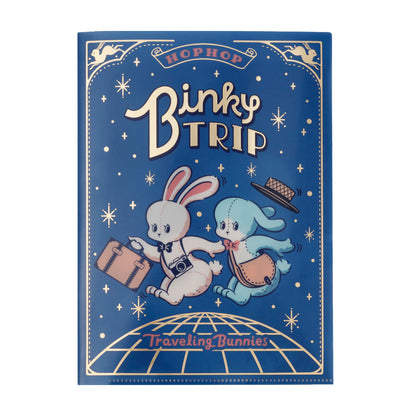 OB1TOY x Rokkaku - Foil-Stamped A5 Clear Folder - Binky Trip