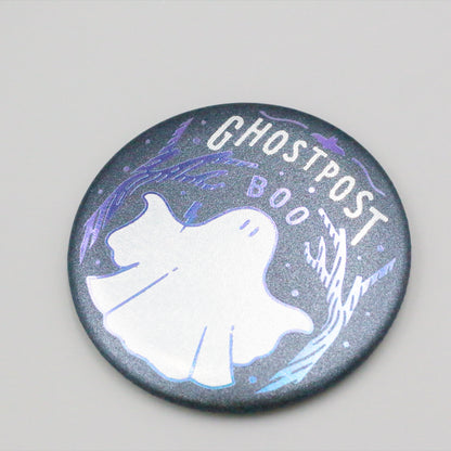 OB1TOY x Rokkaku - Round Foil-Stamped Magnet - Ghost Post
