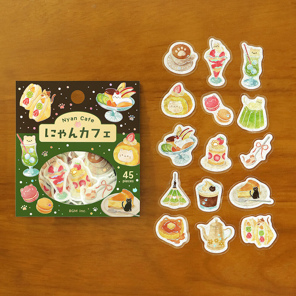 BGM - Flake Stickers - Itadakimasu Meow! - Nyan Cafe