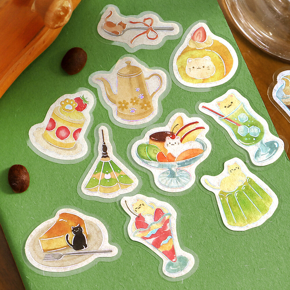 BGM - Flake Stickers - Itadakimasu Meow! - Nyan Cafe