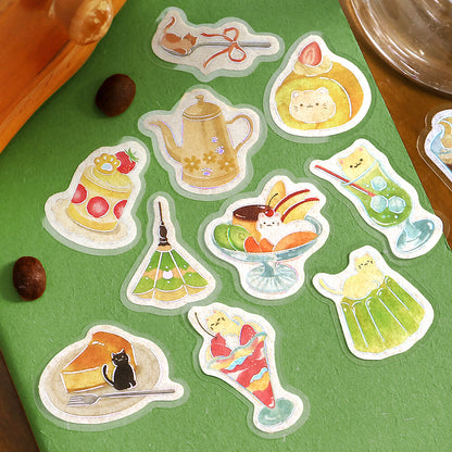 BGM - Flake Stickers - Itadakimasu Meow! - Nyan Cafe