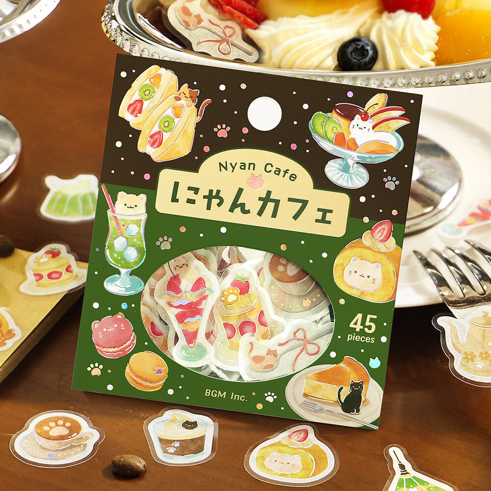 BGM - Flake Stickers - Itadakimasu Meow! - Nyan Cafe
