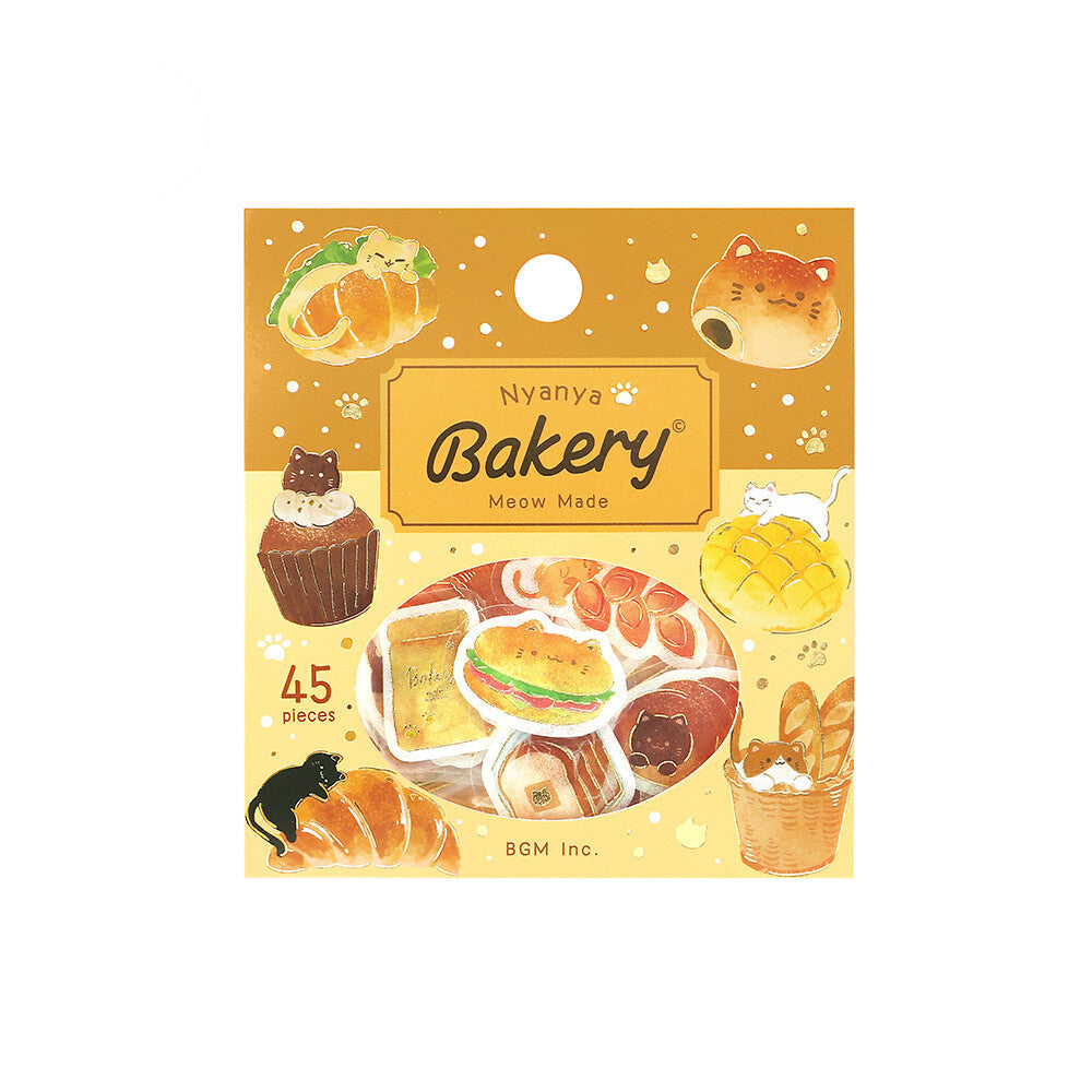 BGM - Flake Stickers - Itadakimasu Meow! - Nyanya Bakery