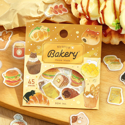 BGM - Flake Stickers - Itadakimasu Meow! - Nyanya Bakery