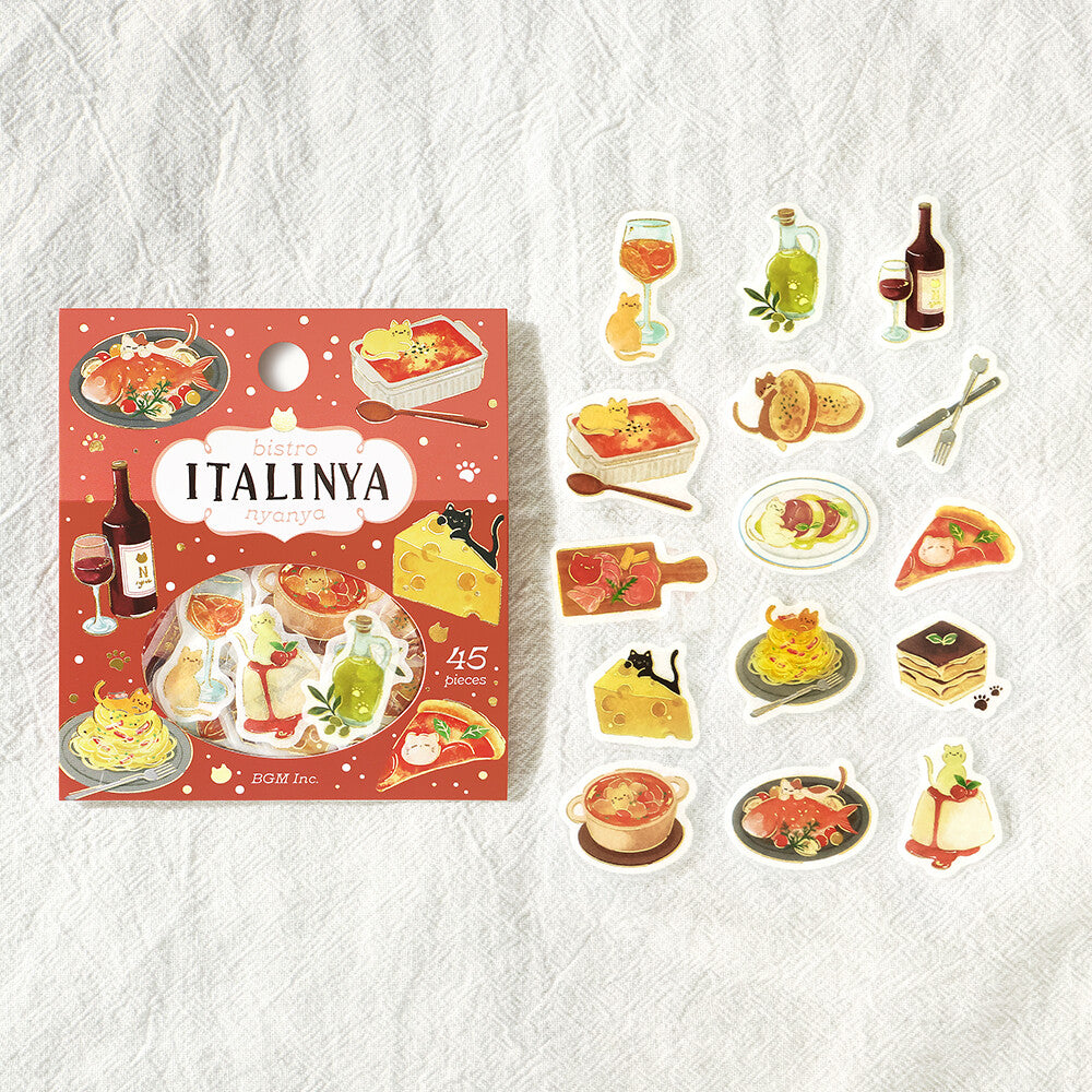 BGM - Flake Stickers - Itadakimasu Meow! - Bistro Italinya