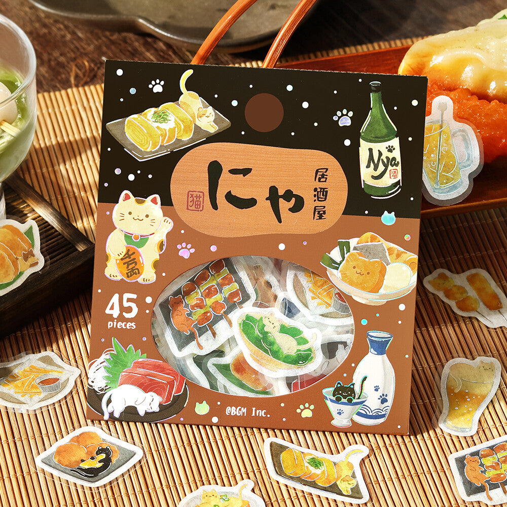 BGM - Flake Stickers - Itadakimasu Meow! - Izakaya Nyan