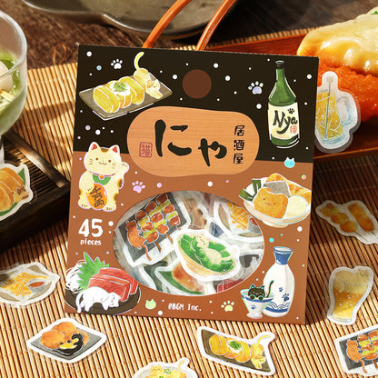BGM - Flake Stickers - Itadakimasu Meow! - Izakaya Nyan