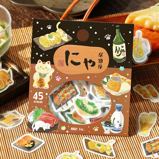 BGM - Flake Stickers - Itadakimasu Meow! - Izakaya Nyan