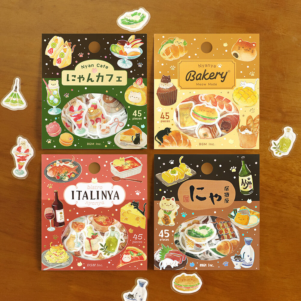 BGM - Flake Stickers - Itadakimasu Meow! - Bistro Italinya