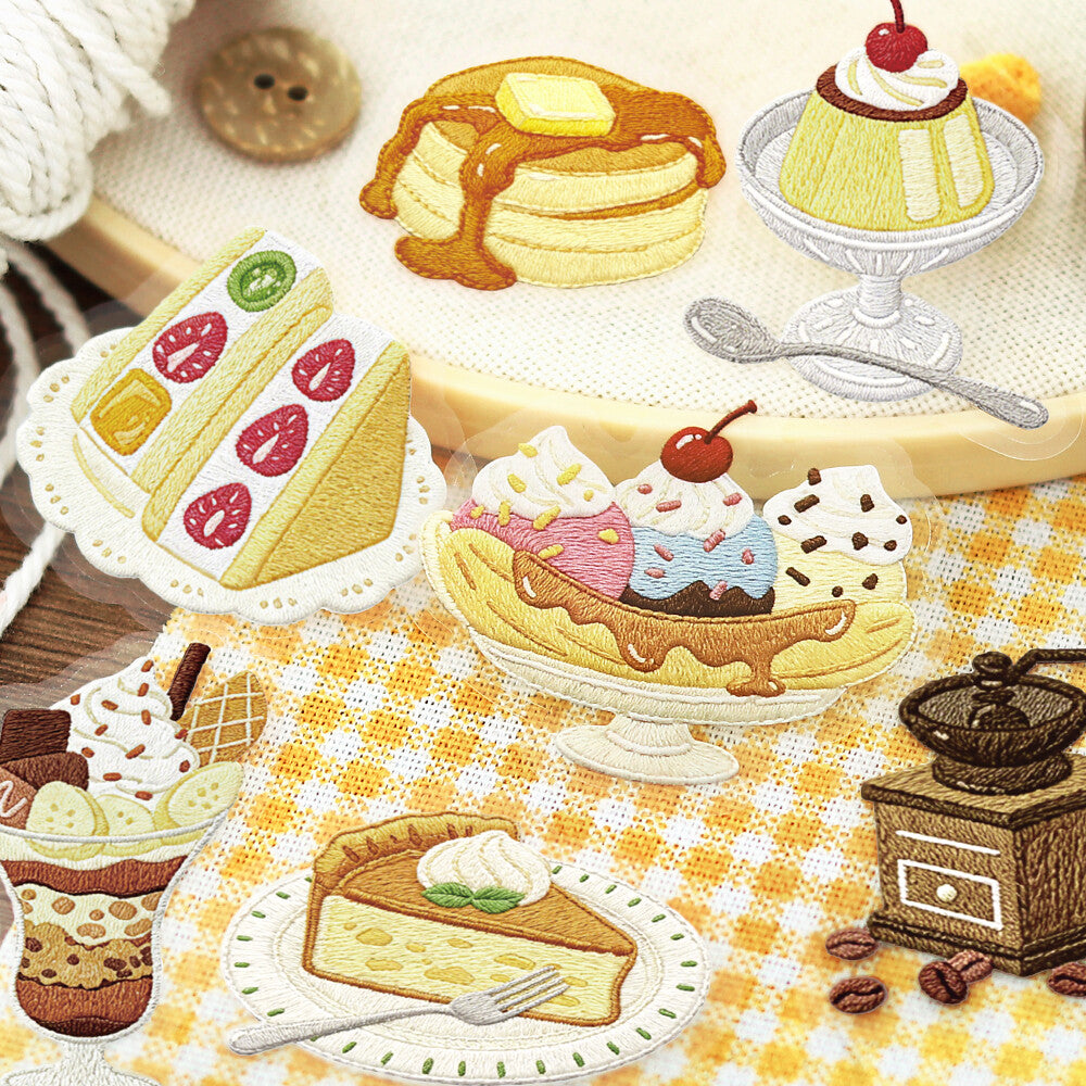 BGM - Clear Stickers - Cafe à la Mode Embroidery Book - Yellow