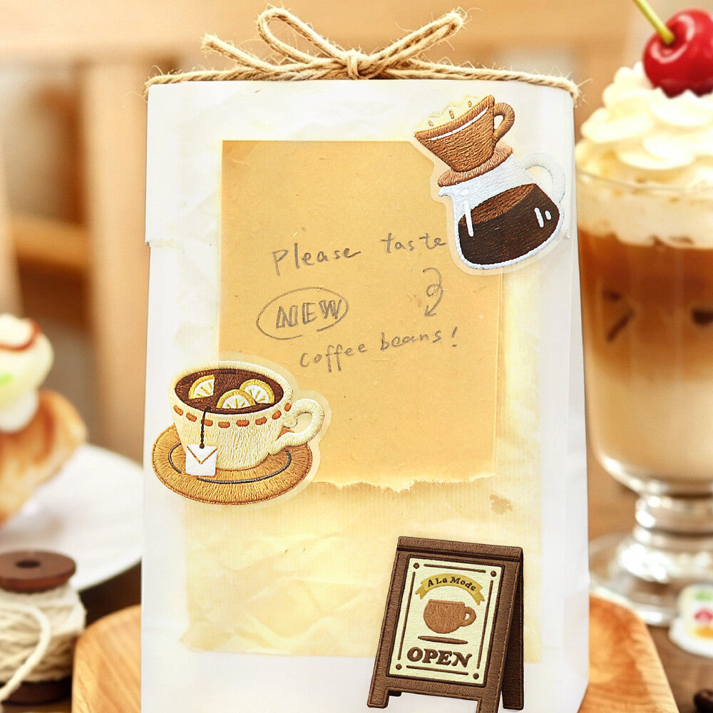 BGM - Clear Stickers - Cafe à la Mode Embroidery Book - Yellow