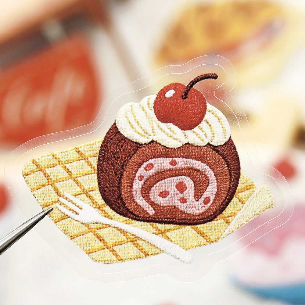 BGM - Clear Stickers - Cafe à la Mode Embroidery Book - Red