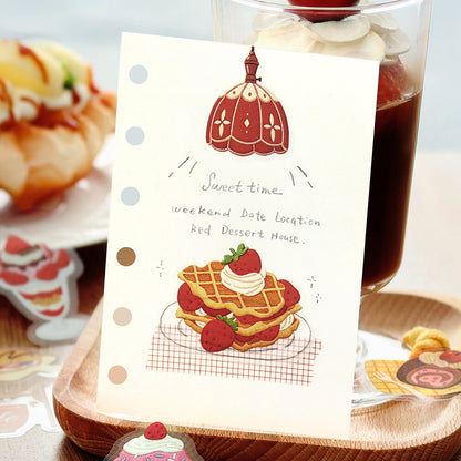 BGM - Clear Stickers - Cafe à la Mode Embroidery Book - Red