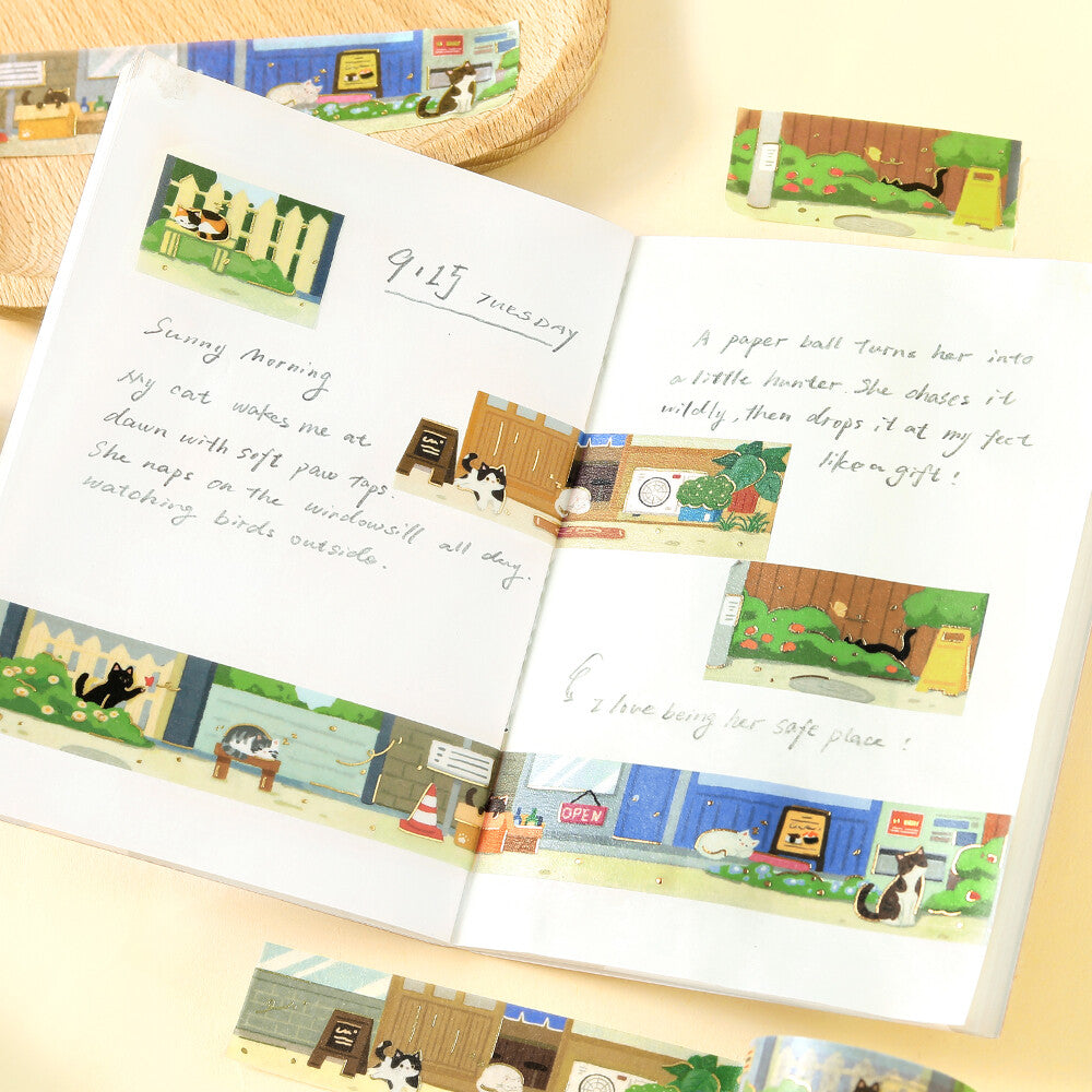 BGM - 20mm Washi Tape - The Cat's Journey - Afternoon in an Alley