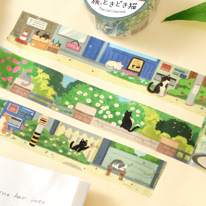 BGM - 20mm Washi Tape - The Cat's Journey - Afternoon in an Alley