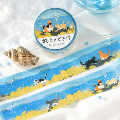 BGM - 20mm Washi Tape - The Cat's Journey - Messages from the Sea Breeze