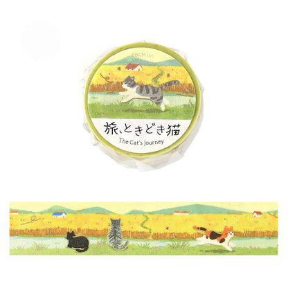 BGM - 20mm Washi Tape - The Cat's Journey - Crossing the Wheat Fields