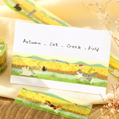 BGM - 20mm Washi Tape - The Cat's Journey - Crossing the Wheat Fields