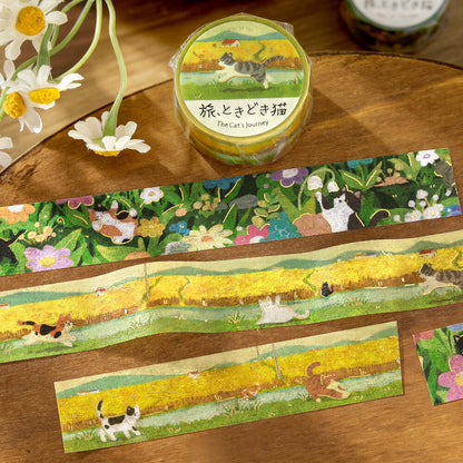 BGM - 20mm Washi Tape - The Cat's Journey - Crossing the Wheat Fields