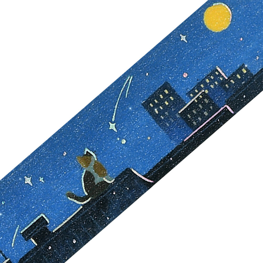 BGM - 20mm Washi Tape - The Cat's Journey - Starry Night