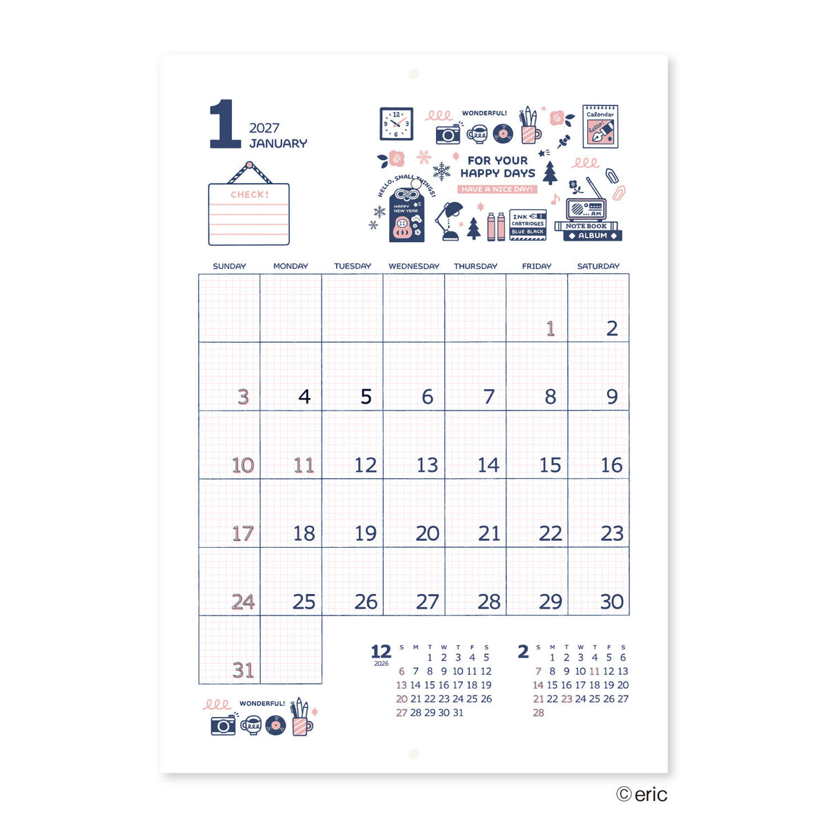 Eric x Shinnippon Calendar - 2027 Wall Calendar