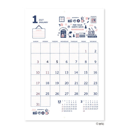 Eric x Shinnippon Calendar - 2027 Wall Calendar