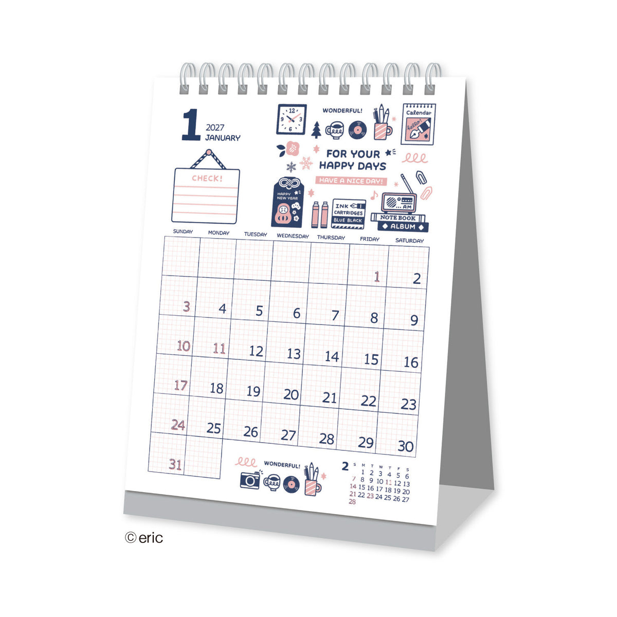 Eric x Shinnippon Calendar - 2027 Desk Calendar