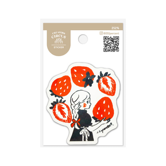 CREATORS CIRCUS x 252% - Die-Cut Sticker - Strawberry Girl