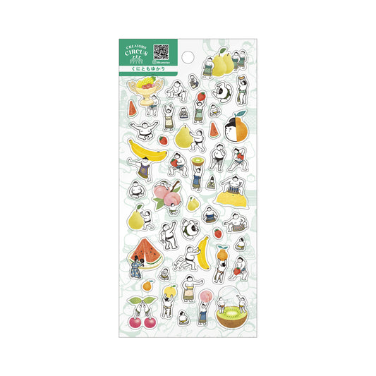 CREATORS CIRCUS x Kunitomo Yukari - Sticker Sheet - Sumo and Fruits