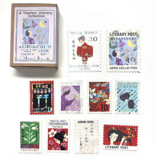 SEAL-DO Shinzi Katoh - Walking Through Literature Sparkling Flake Stickers - Akiko Yosano & Ichiyo Higuchi / Tangled Hair