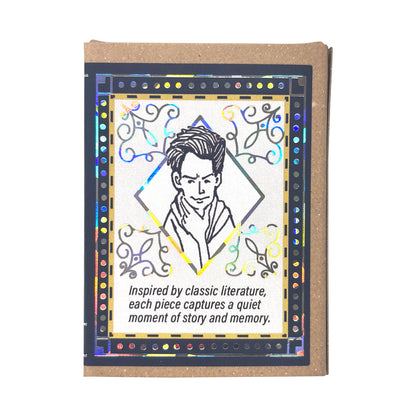 SEAL-DO Shinzi Katoh - Walking Through Literature Sparkling Flake Stickers - Osamu Dazai & Ryunosuke Akutagawa