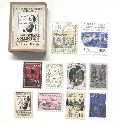 SEAL-DO Shinzi Katoh - Walking Through Literature Sparkling Flake Stickers - Shakespeare