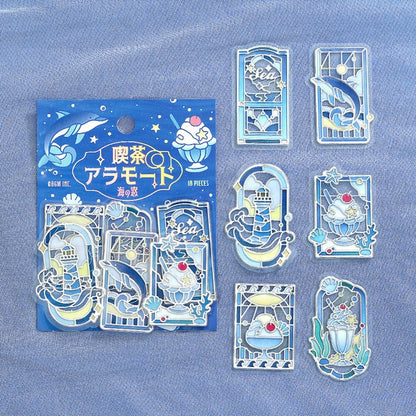 BGM - 3D Clear Stickers - Cafe à la Mode Traveling Window - Sea Window