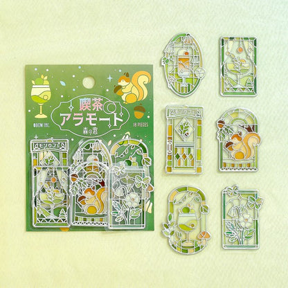 BGM - 3D Clear Stickers - Cafe à la Mode Traveling Window - Forest Window