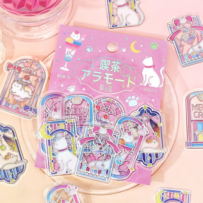 BGM - 3D Clear Stickers - Cafe à la Mode Traveling Window - Cat's Window