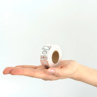 Baum Deco Label Sticker Roll - Runrun / Sugar Pink
