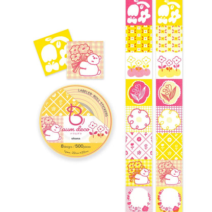 Baum Deco Label Sticker Roll - Ohana / Flower