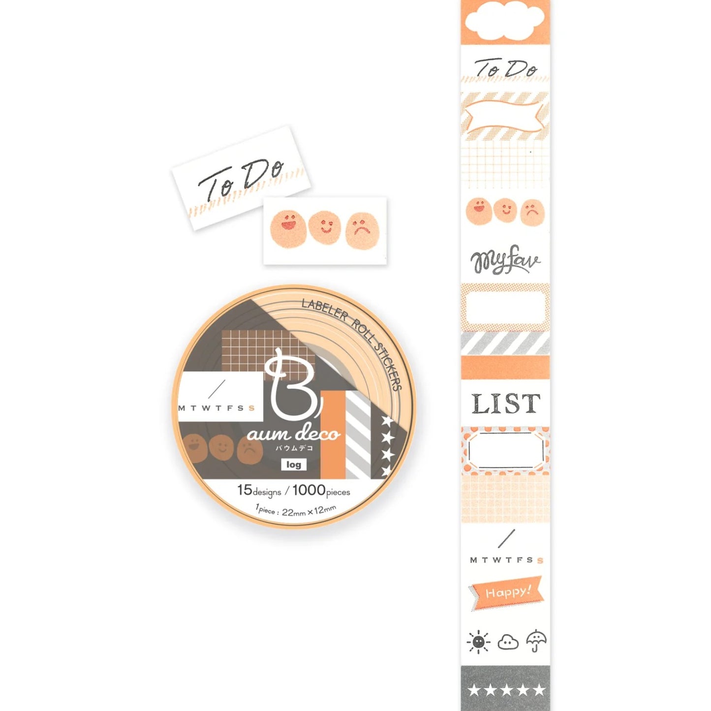 Baum Deco Label Sticker Roll - Log