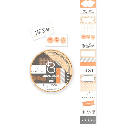Baum Deco Label Sticker Roll - Log