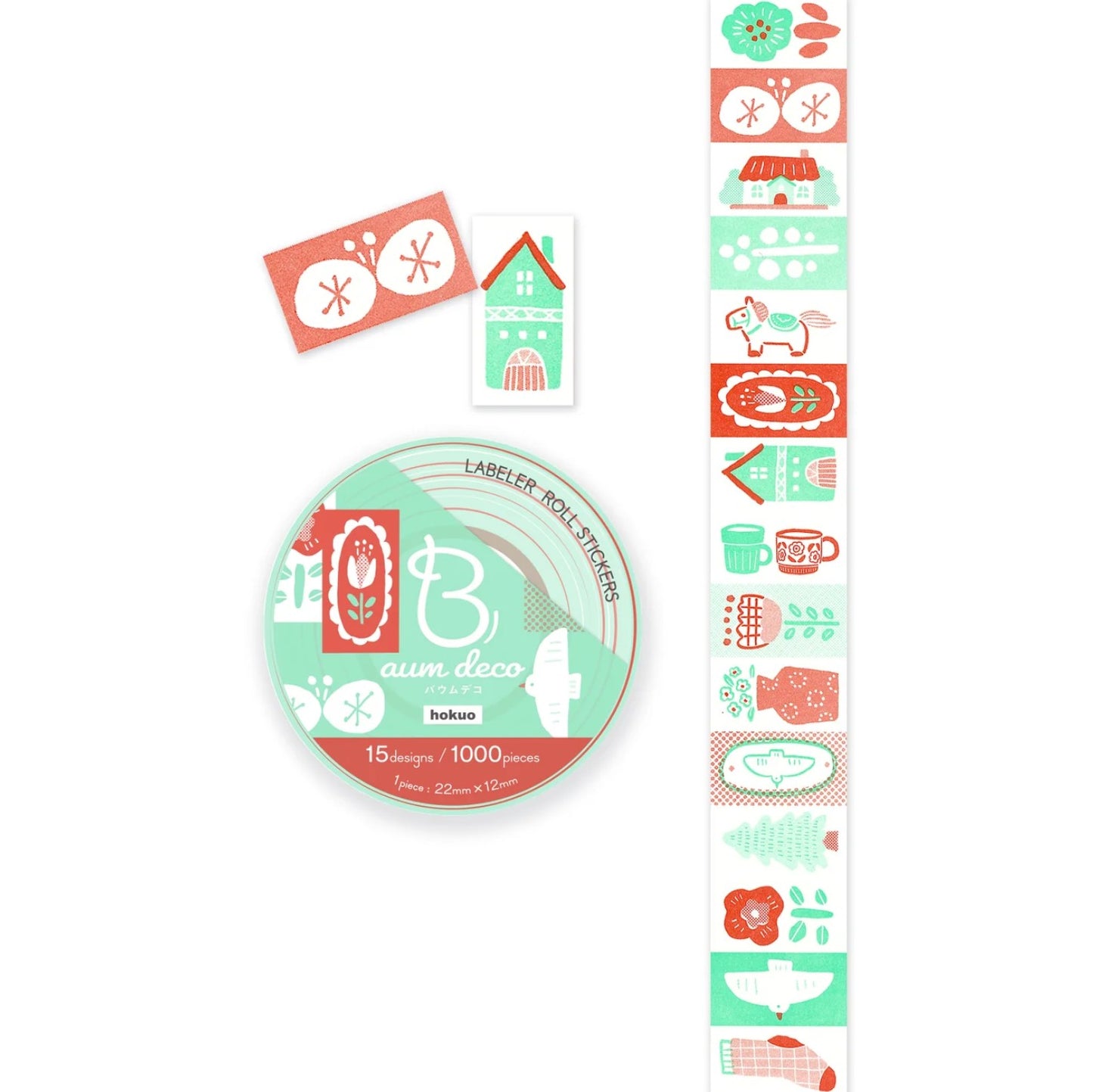 Baum Deco Label Sticker Roll - Scandinavia