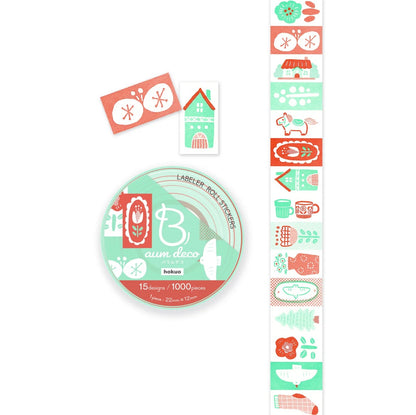 Baum Deco Label Sticker Roll - Scandinavia