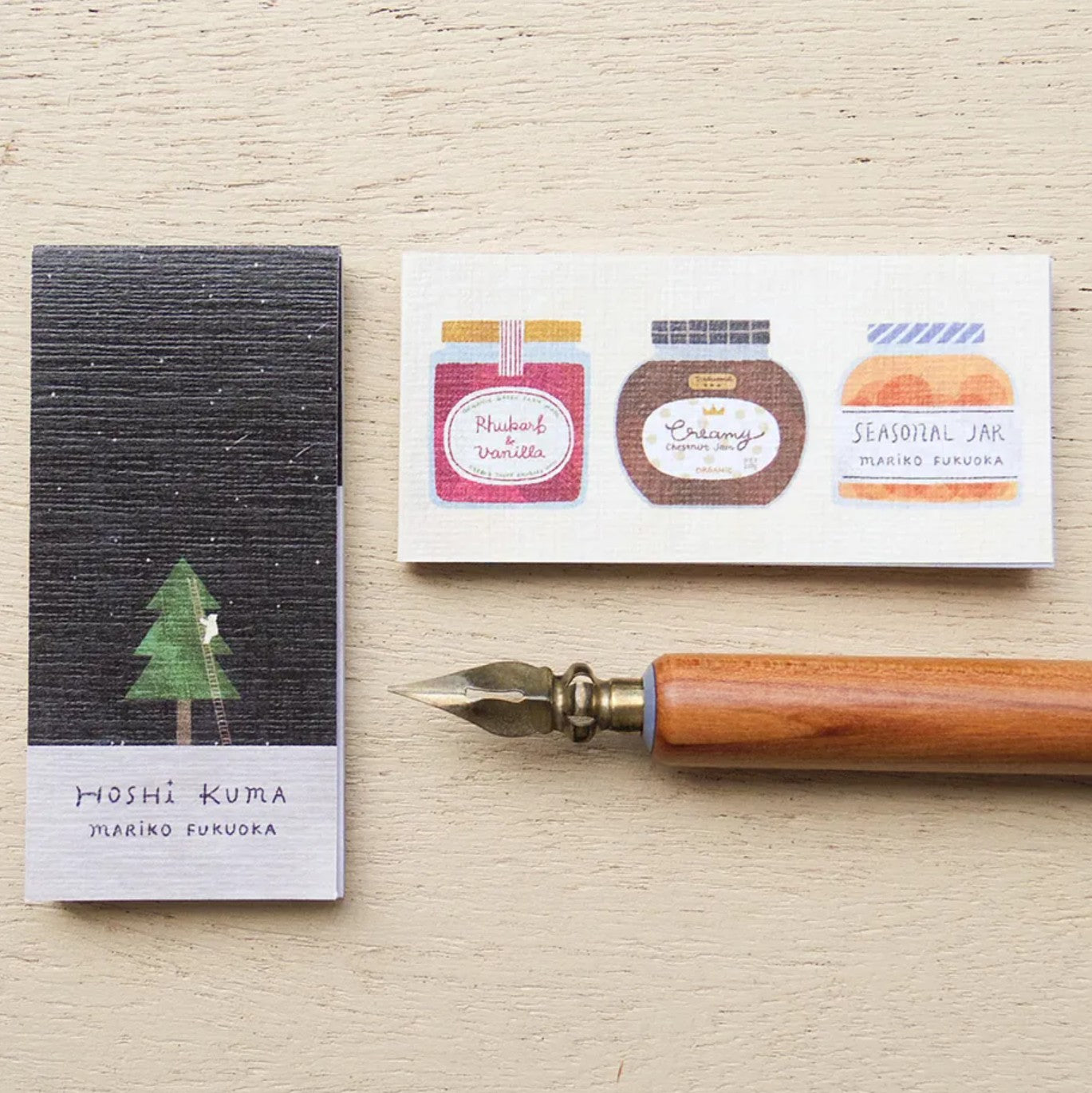 Cozyca - One-Line Sticky Notes - Mariko Fukuoka - Seasonal Jar / Hoshikuma
