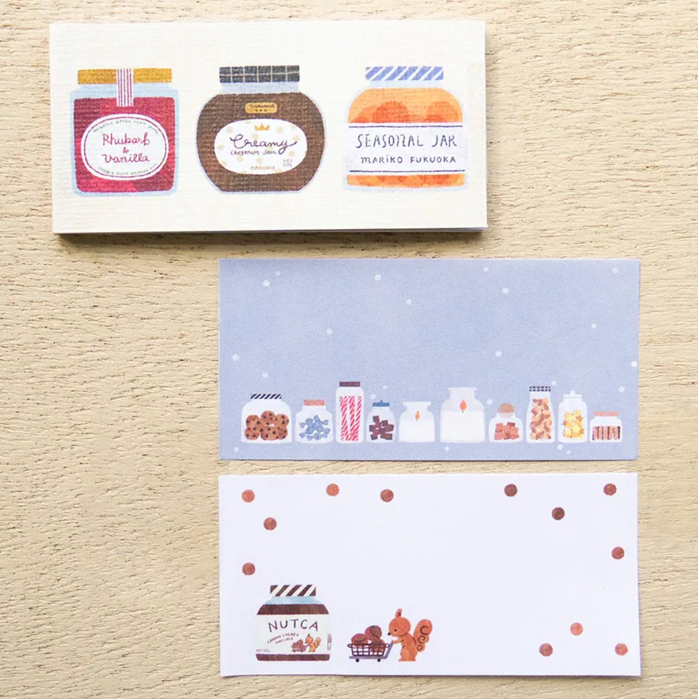 Cozyca - One-Line Sticky Notes - Mariko Fukuoka - Seasonal Jar / Hoshikuma